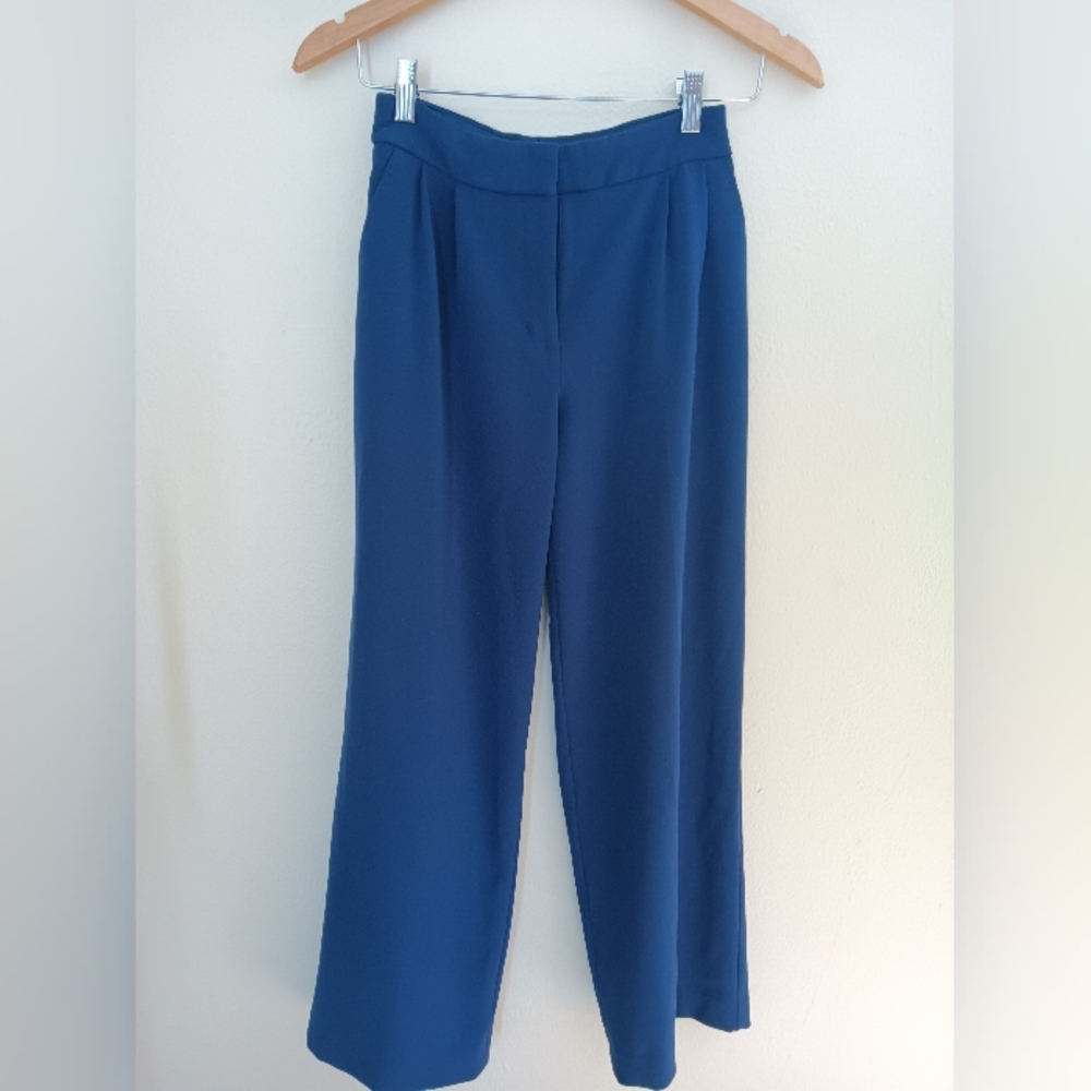 Express Women's Wide-Leg Pants in Cobalt Blue